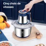 Electric Meat Grinders 5L Food Crusher Stainless Steel Multifunctional Vegetable Slicer Processor Chopper Kitchen Blenders - imagine 2