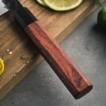 HEZHEN 6 Inch Utility Knife 10Cr15CoMov Composite Stainless Steel Kitchen Knives Gift Box Cooking Tools Rosewood Handle - imagine 5