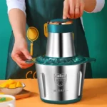2L Electric Meat grain Food Processor Chopper Stainless Steel Kitchen Machines vegtable Chopper Slicer Machine Home Grinder - imagine 2