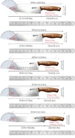 WXCOO Japanese Meat Cleaver Stainless Steel Santoku Knife Kitchen Vegetable Slicing Knife Bread Knife Non-slip Handle with Box - imagine 2