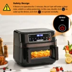 12L Hot Air Fryer One or Dual Chambers Adjustable, XXL Airfryer with Touchscreen 8 Programmes, Hot Air Fryer with Viewing Window - imagine 6