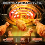 Air Fryer 4.5L 7in1 1500W - 7 Functions Toast/Air Fry/Roast/Dehydrate - Dishwasher Safe Basket - Compact 30cm - imagine 5