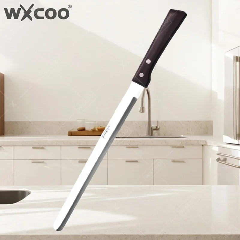 kf-S9228bce859914f359843be1c5903bbacM WXCOO Professional Kitchen Knives Versatile Cooking Tools Stainless Steel Meat Cleaver Chef Slicing Sushi Knife Ham Knife - imagine 1