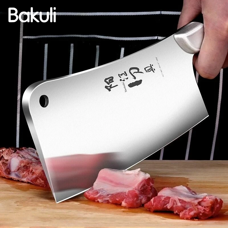 kf-Saa84aa44fe5343ea855dca4cf7897984u Stainless steel Kitchen Bone Cutting knife Home Heavy-duty Bone Chopper Knife Cooking tool Butcher Special Bone Chopping knife - imagine 1