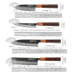 F.YOUNG Japanese Hand Forged Kitchen Knives Damascus Steel Chef Knife Vegetable Slicing Sashimi Utility Cooking Kitchen Utensils - imagine 5