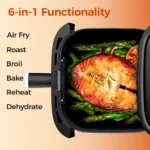 Patbrela 5.5L Air Fryer 8-in-1 Max 200°C Electric Hot fryer Oven Oilless Cooker with Touch Control & Nonstick Basket & Visible Window - imagine 4