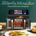 Sinaopus Air Fryer 9L XXL 2200W Dual-Chamber, Oil-Free Fryer with Touch LED Panel, Automatic Programs, Temperature Control, and Timer - imagine 6