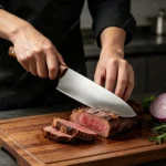 WXCOO Japanese Meat Cleaver Stainless Steel Santoku Knife Kitchen Vegetable Slicing Knife Bread Knife Non-slip Handle with Box - imagine 4