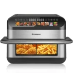 Sinaopus Fat Free Fryer 10L Dual Basket Air Fryer Double Basket Air Air Fryer XXL Air Fryer Oven Free LED Touch Window