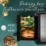 Sinaopus Air Fryer 9L XXL 2200W Dual-Chamber, Oil-Free Fryer with Touch LED Panel, Automatic Programs, Temperature Control, and Timer - imagine 2