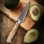 1-4 Piece Damascus Steel Knife Set kitchen Chef Knife utility Santoku peeling knife Burl wood Handle Sharp Anti-Rust Gift - imagine 5
