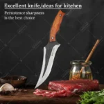 WXCOO Multifunctional Kitchen Knife Stainless Steel Hand-Forged Meat Cleaver Butcher Knife for Household Cooking Tools BBQ Knife - imagine 5