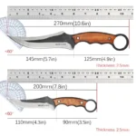 WXCOO Multifunctional Kitchen Knife Stainless Steel Hand-Forged Meat Cleaver Butcher Knife for Household Cooking Tools BBQ Knife - imagine 6