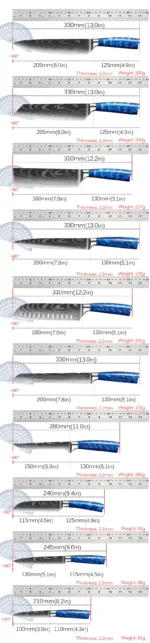 Japanese Kitchen Knives Professional Chef Knife Santoku Cleaver Slicing Utility Bread Meat Fruit Knives Cooking Knife - imagine 6