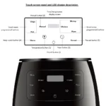 6L Air Fryer, Smart Touch Screen Multifunctional Oven, Large Capacity Mechanical Electric Fryer for - imagine 3