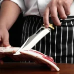 Professional Butcher Boning Knife Forged Handmade Meat Cleaver Kitchen Knife with Cover Stainless Steel Fruit Cooking Knife - imagine 5