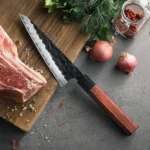 HEZHEN 6 Inch Utility Knife 10Cr15CoMov Composite Stainless Steel Kitchen Knives Gift Box Cooking Tools Rosewood Handle - imagine 6