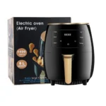 6L Air Fryer, Smart Touch Screen Multifunctional Oven, Large Capacity Mechanical Electric Fryer for - imagine 4