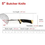 Professional Butcher Boning Knife Forged Handmade Meat Cleaver Kitchen Knife with Cover Stainless Steel Fruit Cooking Knife - imagine 2