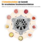 Mașină electrică de tocat carne 3-în-1, tocător de carne cu accesorii pentru cârnați și chiftele - Motor de 350W din cupru pur 100%, 3 plăci din oțel inoxidabil (4/6/15mm), asamblare cu un singur buton, comutator de inversare, bază antiderapantă pentru bucătăria de acasă și cadou de Crăciun - imagine 7