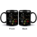 1 Cană Mare de 11 Uncii - Ceas Digital și Temperatură cu Imprimare 2D, Design Plat 2D, Cană de Cafea din Ceramică Rezistentă la Căldură, Potrivită pentru Cuptor cu Microunde, Mașină de Spălat Vase, Cuptor și Congelator - Cadou Ideal pentru Acasă, Birou și Bucătărie - Set de Cafea și Ceai cu Tematică - imagine 3