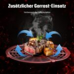 Friteuză cu aer cald 5.2L | 8-1 Moduri de gătit predefinite | Fereastre de vizualizare ușoară pentru cele mai bune rezultate de gătit | Gătește creveți, friptură, cartofi prăjiți, aripioare, pui și multe altele | Control precis al temperaturii și timpului | Negru, Crem - imagine 10