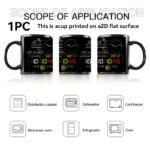 1 Cană Mare de 11 Uncii - Ceas Digital și Temperatură cu Imprimare 2D, Design Plat 2D, Cană de Cafea din Ceramică Rezistentă la Căldură, Potrivită pentru Cuptor cu Microunde, Mașină de Spălat Vase, Cuptor și Congelator - Cadou Ideal pentru Acasă, Birou și Bucătărie - Set de Cafea și Ceai cu Tematică - imagine 6