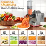 Mașină electrică de tocat carne 3-în-1, tocător de carne cu accesorii pentru cârnați și chiftele - Motor de 350W din cupru pur 100%, 3 plăci din oțel inoxidabil (4/6/15mm), asamblare cu un singur buton, comutator de inversare, bază antiderapantă pentru bucătăria de acasă și cadou de Crăciun - imagine 6
