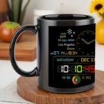 1 Cană Mare de 11 Uncii - Ceas Digital și Temperatură cu Imprimare 2D, Design Plat 2D, Cană de Cafea din Ceramică Rezistentă la Căldură, Potrivită pentru Cuptor cu Microunde, Mașină de Spălat Vase, Cuptor și Congelator - Cadou Ideal pentru Acasă, Birou și Bucătărie - Set de Cafea și Ceai cu Tematică - imagine 4