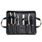 Set de 5 cuțite de bucătărie cu husă de transport, accesorii de bucătărie, set de cuțite de bucătar, set de bucătărie, cuțit de bucătar forjat manual, cuțit de tăiat, cuțit din oțel inoxidabil cu mâner din lemn, cuțit de bucătar, ustensile de bucătărie, gadgeturi și accesorii de bucătărie - imagine 7